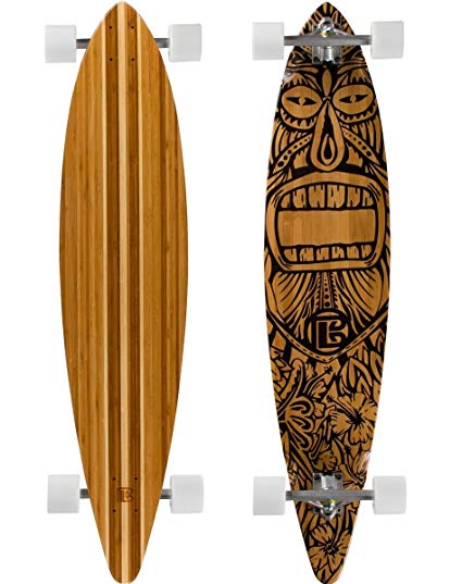 Bamboo Skateboards Pintail Longboard Tiki Man 44