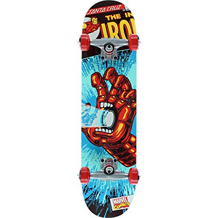 Santa Cruz Skateboards Marvel Iron Man Hand Mid Complete Skateboard - 7.25