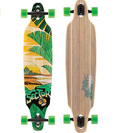 Sector 9 Lookout Complete 41 Inch Bamboo Drop Through Longboard for Carving and Commuting