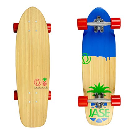 Jaseboards Grom 28'' Cruiser Longboard Skateboard Complete with Castle Trucks, Puka Wheels and Stainless Puka bearings