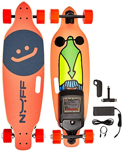 NUFF Electric Longboard Skateboard, Orange